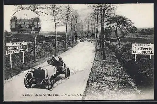 AK Ardenay, Autorennen Circuit de Sarthe 1906, Chateau