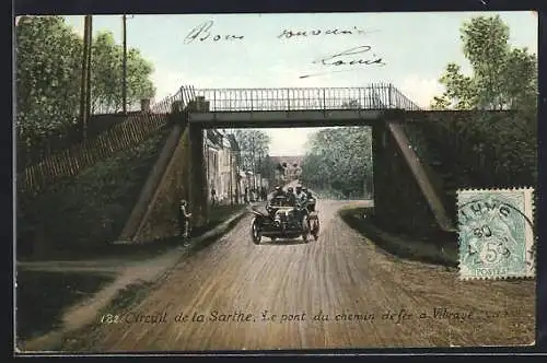 AK Vibraye, Autorennen an der Sarthe, Strecke durch das Dorf