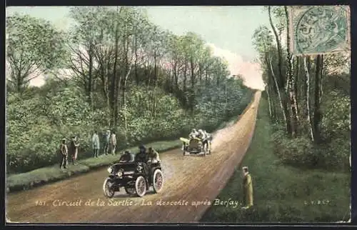 AK Berfay, Circuit de la sarthe, La descente après Berfay, Autorennen