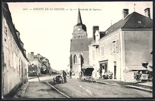 AK Lamnay, Circuit de la Sarthe /Autorennen, Traversee de Lamnay