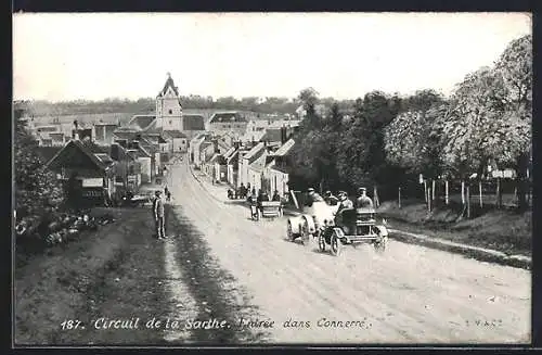 AK Connerré, Circuit de la Sarte, Autorennen am Ortseingang