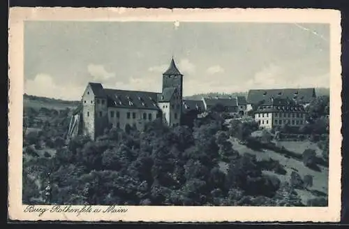 AK Rothenfels am Main, die Anlagen neben der Burg