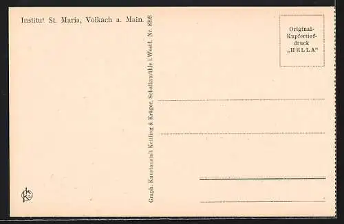 AK Volkach, Institut St. Maria, Inneres der Pfarrkirche