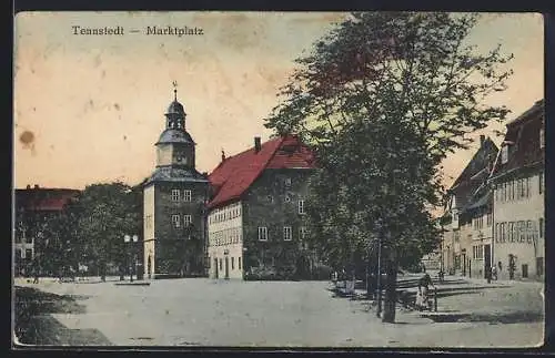 AK Tennstedt, Partie am Marktplatz