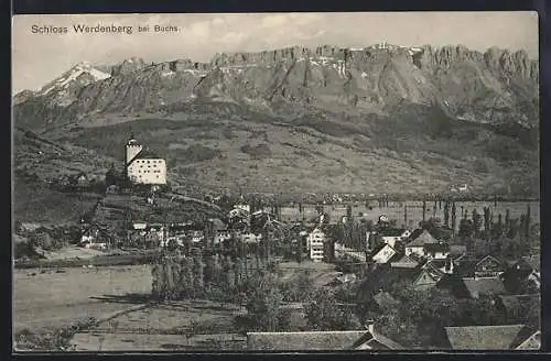 AK Werdenberg bei Buchs, Ortsansicht mit Schloss Werdenberg