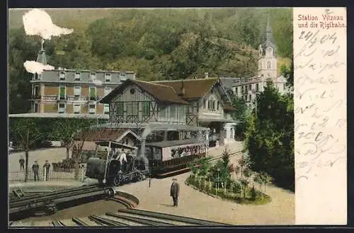 AK Vitznau, Rigibahn am Bahnhof