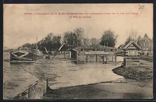 AK Sens, inondations 1910, Les consequences