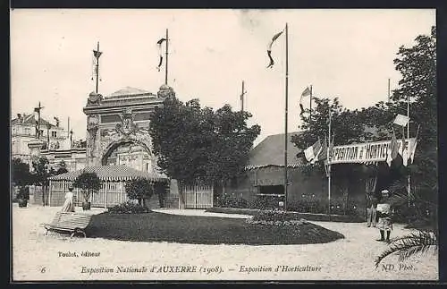 AK Auxerre, Exposition Nationale 1908, Exposition d'Horticulture