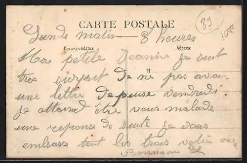 AK Sens, Inondation de Janvier 1910, La rive gauche de la Fausse-Rivière..., Hochwasser