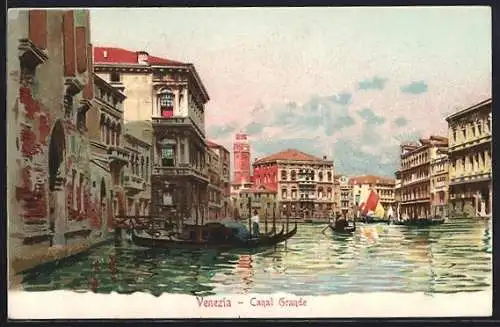 Lithographie Venezia, Canal Gande