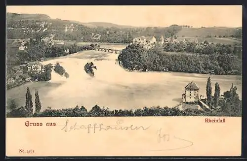 AK Schaffhausen, Gesamtansicht vom Rheinfall