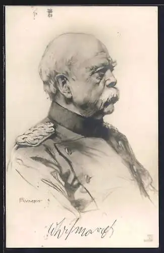 Künstler-AK Otto von Bismarck in Uniform