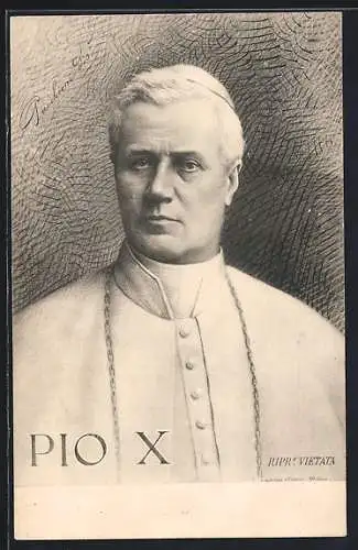 AK Portrait von Papst Pius X. in Robe