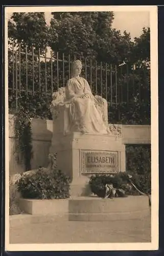 AK Wien, Kaiserin Elisabeth-Denkmal im Volksgarten