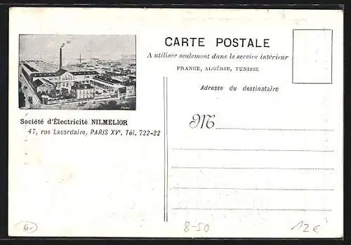 AK Un coin de l`atelier mécanique, Fabrikarbeiter an der Maschine