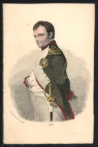 Künstler-AK Napoleon, Bonaparte in charakeristischer Pose