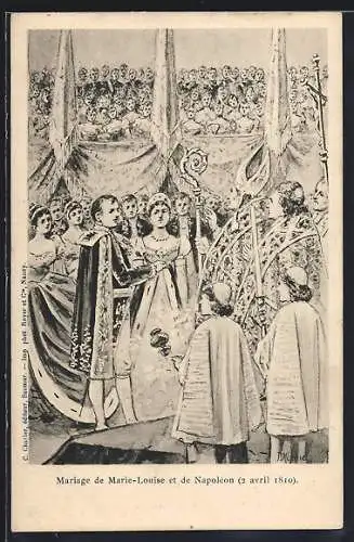 AK Mariage de Marie-Louise et de Napoléon, 1810