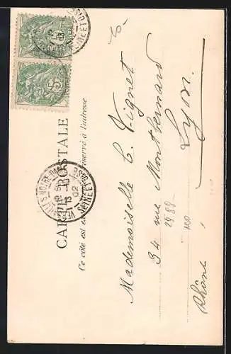 AK Fontainebleau, Napoleon sitzt auf einem Stuhl