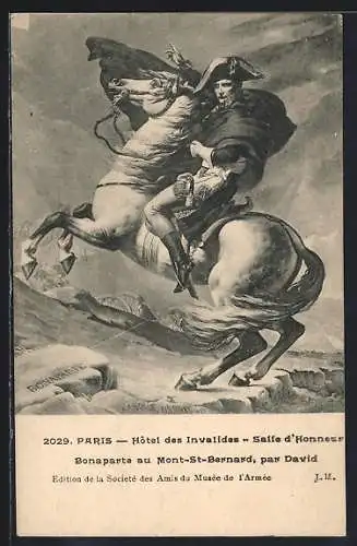 Künstler-AK Paris, Hôtel des Invalides, Salle d`Honneur, Bonaparte au Mont-St. Bernard