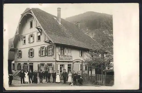 AK Forbach, Gasthof Goldener Hirsch, Aussenansicht