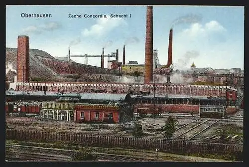 AK Oberhausen / Rheinland, Kohle-Zeche Concordia, Schacht I