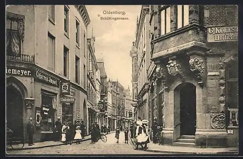 AK Oldenburg / O., Blick in die Schüttlingstrasse