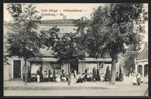 AK Oldenburg i. Gr., Café Klinge, Aussenansicht