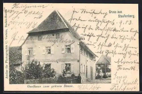 AK Staufenberg / Murgtal, Gasthaus zum grünen Baum