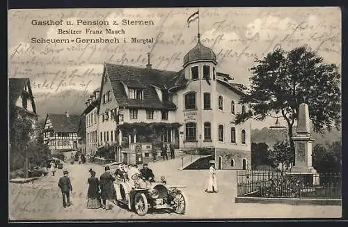 AK Scheuern-Gernsbach i. Murgtal, Gasthof zum Sternen, Bes. Franz Mauch