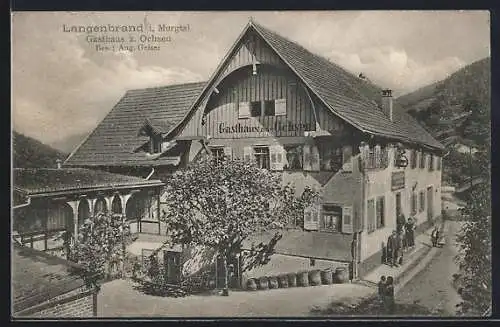 AK Langenbrand i. Murgtal, Gasthaus zum Ochsen, Bes. Aug. Geiser