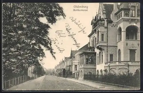 AK Oldenburg / O., Villen in der Moltkestrasse