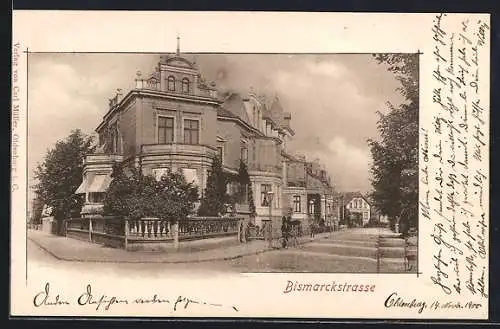 AK Oldenburg / O., Villen in der Bismarckstrasse