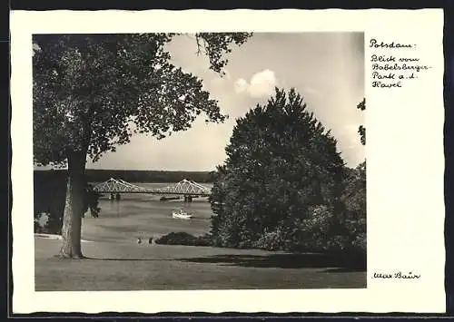 Foto-AK Max Baur: Potsdam, Blick vom Babelsberger Park a. d. Havel