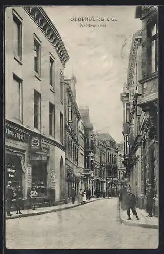 AK Oldenburg i. Gr., Partie in der Schüttingstrasse