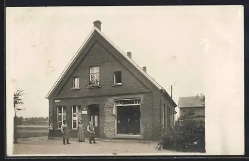 Foto-AK Greven / Westf., Tischlerei Joh. Schmidt, Bahnhofstrasse