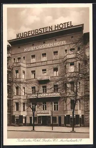 AK Berlin-Schöneberg, Kurfürsten-Hotel, Bes. Hermann Koehn, Ansbacher Strasse 57