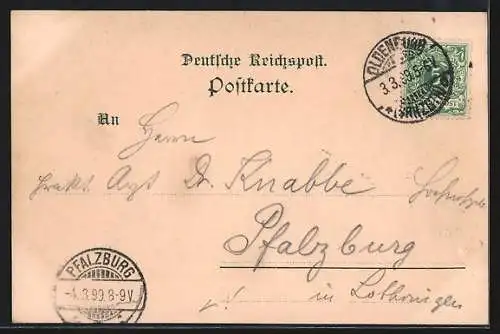 Lithographie Oldenburg i. Gr., Eilers Restaurant, Inh. Carl Roxin