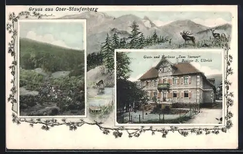 AK Ober-Staufenberg / Murgtal, Gasthaus und Kurhaus Zum Sternen, Bes. F. Ulbrich