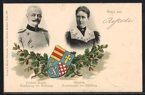 AK Grossherzog Friedrich August & Grossherzogin Elisabeth von Oldenburg, Wappen