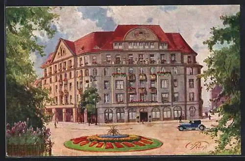 Künstler-AK Dresden, Hotel Weber