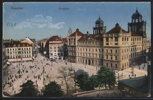 AK Dresden, Blick zum Postplatz