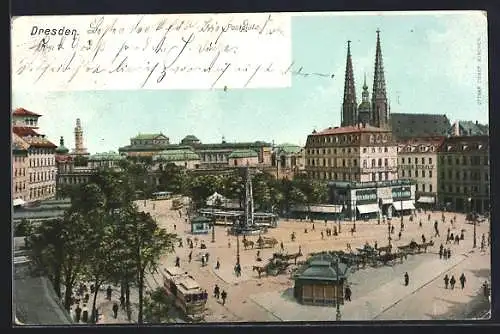 AK Dresden, Ausblick auf den Postplatz