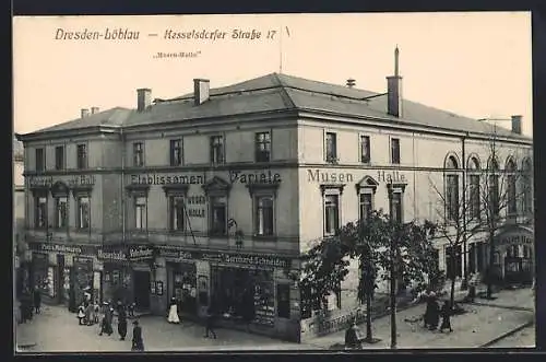 AK Dresden-Löbtau, Gasthaus Musen-Halle Kesseldsdorfer Strasse 17