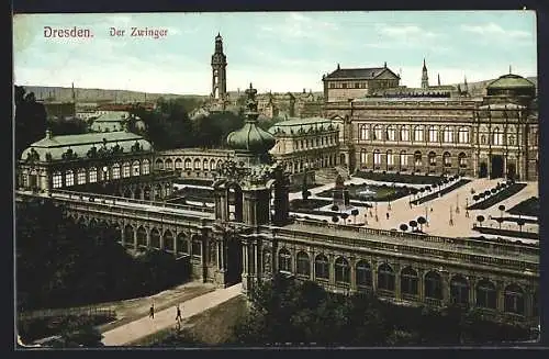 AK Dresden, Blick auf den Königlichen Zwinger