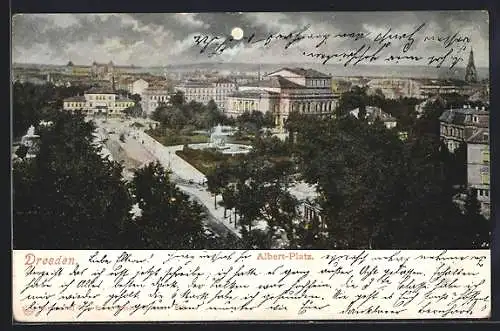 AK Dresden-Neustadt, Blick zum Albert-Platz