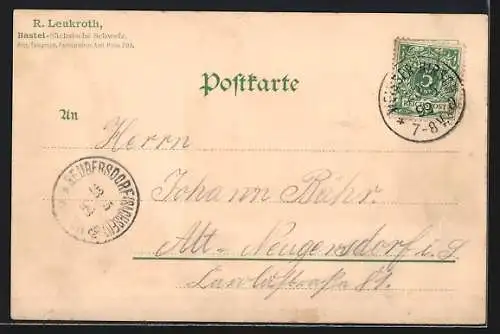 Lithographie Bastei, Basteibrücke, Basteifelsem