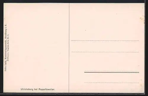 Künstler-AK H. Hoffmann: Rapportsweiler, Ulrichsburg