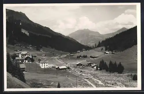 AK Gargellen, Blick durch das Tal