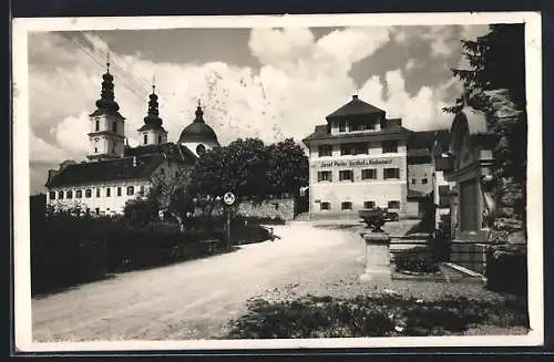 AK Maria-Trost, Gasthof zum Kirchenwirt mit Kirche