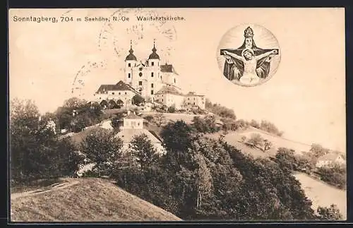 AK Sonntagberg /N.-Oe., Wallfahrtskirche mit Gnadenbild